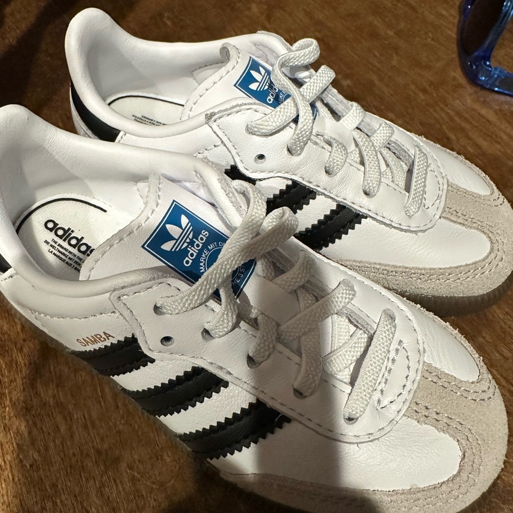 Adidas Kids Samba White Black Sneakers